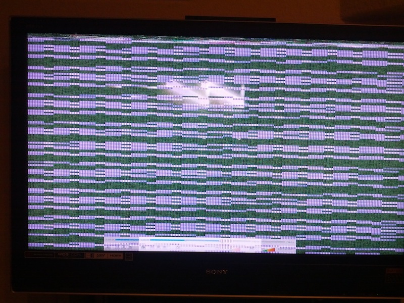 Screen goes bad right when IntensePC hangs while playing movie.